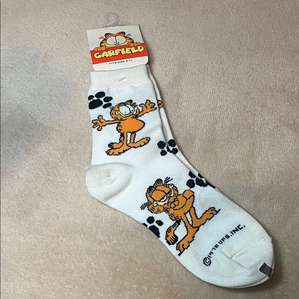 Vintage Garfield 1978 Socks UFS Inc. Deadstock NWT READ